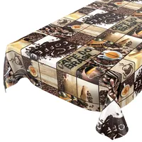 ANRO Wachstuchtischdecke abwaschbar 140 x 160 cm Schwarz