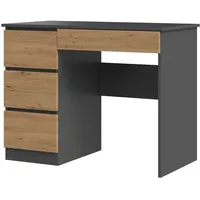 Topeshop Schreibtisch TRISTON – Eiche Artisan / Anthrazit, linke
