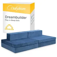 DAILYDREAM Dreambuilder Play-n-Sleep Spielsofa für Kinder, 168x84x55 cm, Blau