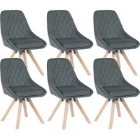 Woltu Esszimmerstühle, drehbar, Polsterstuhl mit Samtbezug, Wohnzimmerstuhl, Design Stuhl,