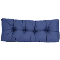 TexDeko Garden Rückenkissen 120x40x20/10cm wasserabweisend UV-beständig, Dunkelblau - Dunkelblau