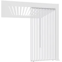 Weide Vertikale Lamellenwand für Weide Pergola 1,13m in Weiß