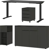 Germania Büromöbel-Set »Mailand«, 4 tlg.), inkl. Schreibtisch, Rollcontainer, Raumteiler