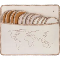 Onvaya ONVAYA® ABS Gästepantoffel | Weltkarte | 6er Set