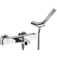 Evenes Aufputz-Wannenthermostat-Set Dokos mit Stabhandbrause, Ausladung 195 mm, chrom