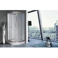 Evenes Komplettdusche Shower Viertelkreis, 900 x 900 x 2110