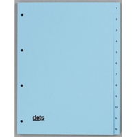 Dots Ordnerregister Vollformat 1-12 blau 12-teilig, 5 Satz