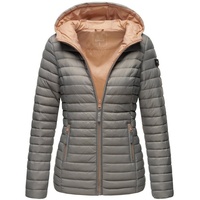 Marikoo Damen Steppjacke Übergangsjacke gesteppte Jacke mit Kapuze Frühjahr