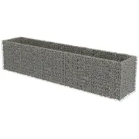 Furnicato Gabionen-Hochbeet Verzinkter Stahl 450×90×100 cm