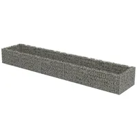 Furnicato Gabionen-Hochbeet Verzinkter Stahl 450×90×50 cm