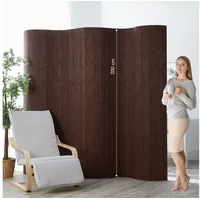 Homestyle4u Paravent Bambus Trennwand Sichtschutz Braun 2m hoch Wellenform