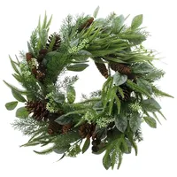 Dekoleidenschaft großer Dekokranz Wintergrün Ø 60 cm, Türkranz mit