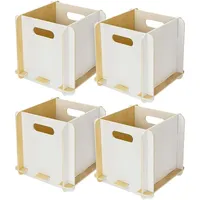 HMF Aufbewahrungsbox aus Holz zum Zusammenstecken, 4er Set, passend