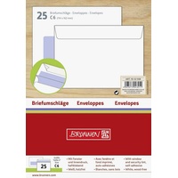 Brunnen 1053558 Briefumschlag C6 Fenster weiß haftklebend