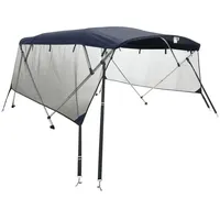 VidaXL 4 Bow Bimini Top mit Mesh-Seitenteilen, Bootsverdeck mit