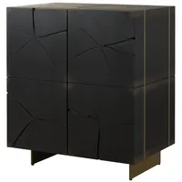 Massivmoebel24 Bar Eiche 100x68x115 dunkelbraun lackiert BEAMS #50 -