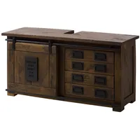 Massivmoebel24 | Waschbeckenunterschrank Mango 120x40x60 braun lackiert railway 477