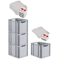 Proregal SuperSparSet 4x Eurobox NextGen Grip mit Scharnierdeckel und
