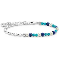 Thomas Sabo Armband mit blauen Steinen und Perlen 925