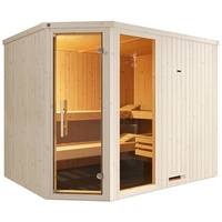 Weka Elementsauna Varberg 4 Trend Familiensauna mit Eckeinstieg &