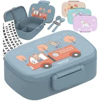 Bearfoot Brotdose Kinder BPA-frei – Lunchbox/Bento Box mit Fächern,