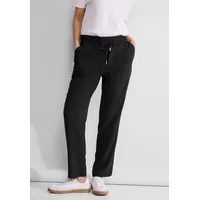 STREET ONE Damen A377201 Viskose Hose, Black, 34W x