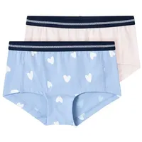 NAME IT Mädchen Nkfhipster 2p Serenity Heart Noos Unterhose,