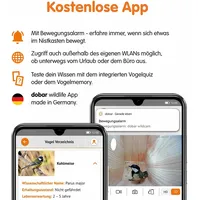 Dobar dobar® Vogel-Futterhaus Eazy mit Solarpanel und WiFi-Kamera