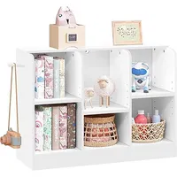 EUGAD Bücherregal Kinder Kinderregal, 2 Ebenen verstellbare Regalböden Spielzeugregal