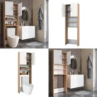 Vicco Toilettenschrank 64 x 190 cm mit 2 Türen