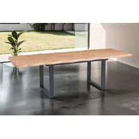 Sam möbel gmbh Esstisch Baumkante Holz Wildeiche-Optik 180(260) x