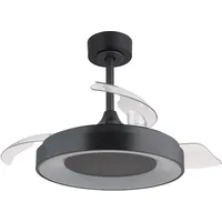 GLOBO LED Deckenventilator, schwarz, dimmbar Fernbedienung D 91 cm