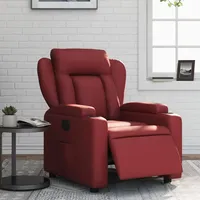 VidaXL Relaxsessel Elektrisch Weinrot Kunstleder