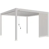 Gardenson Pergola-Seitenteil, Weiß, Metall, 113x235x10 cm, Aluminium
