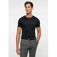 Eterna T-Shirt schwarz, 70% Baumwolle, 30% Lyocell, lässig geschnitten,