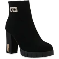 VAN HILL Klassische Stiefeletten in Schwarz PU