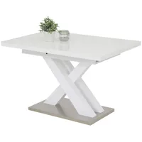 Die Möbelfundgrube Esstisch 120 - 160 cm ausziehbar weiß