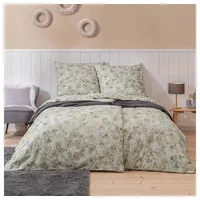 Estella Feinflanell Bettwäsche Molveno khaki 1 Bettbezug 135 x