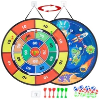 Playtastic XXL Doppelseitige Dartscheibe für Kinder zum hängen, faltbar,
