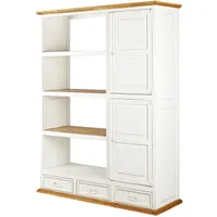 1a Direktimport Bücherregal Bücherschrank Raumteiler MEXICO Weiß - Landhausstil