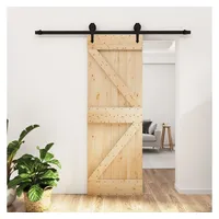 VidaXL Schiebetür mit Beschlag 70x210 cm Massivholz Kiefer