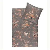 Estella Wendebettwäsche Kim Interlock-Jersey grau Größe 135x200 cm (80x80