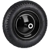 Relaxdays Schubkarrenrad 3.50-8, luftbereift, schwarz