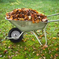 Relaxdays Schubkarrenrad 4.80 4.00-8, aus Vollgummi gelb-grau