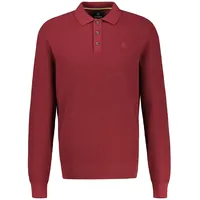 Lerros Langarmpoloshirt, in Übergröße, gestrickt", - Deep garnet Red