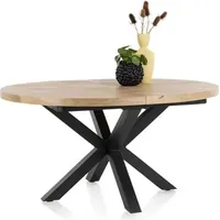 Henders & Hazel Metalox Ausziehtisch rund Eiche furniert/Metallgestell 150/190x130