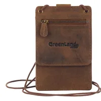 GREENLAND Nature Brustbeutel RFID Leder 11 cm