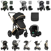 KIKKABOO Kinderwagen Darling 3 in 1 Sportsitz Tragetasche Autositz
