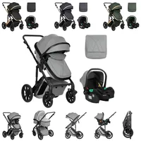 KIKKABOO Kinderwagen Darling 3 in 1 Sportsitz Tragetasche Autositz