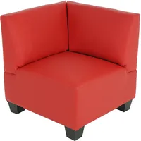 MCW Modular Eckteil Moncalieri, Kunstleder rot